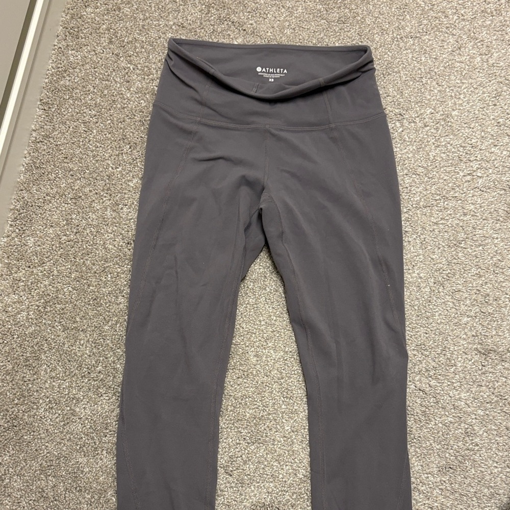 Athleta Charcoal High-Rise Leggings